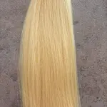 Platina szőke tresszelt 70cm 100% emberi haj/ 10gr
