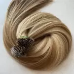 Nano gyűrűre tincsezett, melírozott 60cm 100% eredeti emberi haj/ 10gr