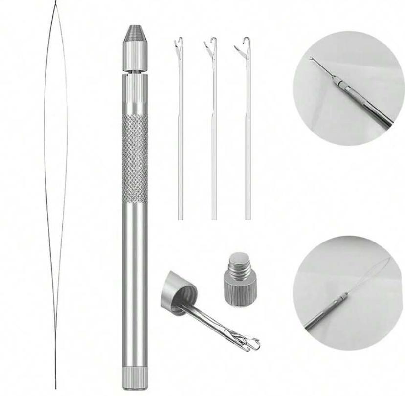 Fém mikrógyűrű behúzótű ezüst