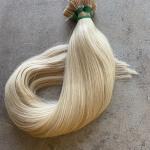 Festett tincses bézs szőke 60cm 100% eredeti emberi haj/ 10gr