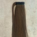 Csokibarna egyenes vasalható szintetikus copf 60cm (25)