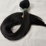 Sötétbarna vasalható csatos, egyenes szintetikus haj 50-55cm (5)