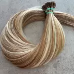 Melírozott tincses 40cm 100% eredeti emberi haj/ 10gr