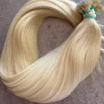 Nano gyűrűre tincsezett hamvas szőke 60-63cm 100% eredeti emberi haj/ 10gr