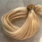 Festett tincses sötét bézs szőke 60cm 100% eredeti emberi haj/ 10gr
