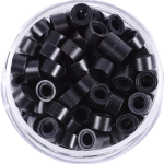 Fekete szilikonos mikrógyűrű 100db/5mm (1#)