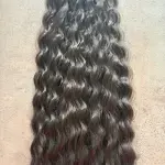 Szintetikus póthaj sötétbarna hullámos 100gr/45cm (13R)