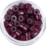 Burgundi szilikonos mikrógyűrű 100db/5mm (15#)