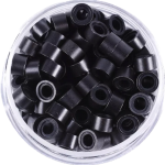 Fekete szilikonos mikrógyűrű 1000db/5mm (1#)