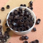 Csokibarna szilikonos mikrógyűrű 100db/5mm (5#)