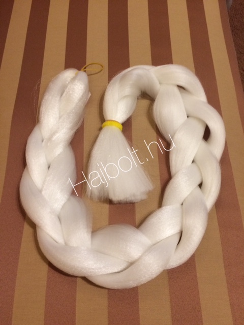 Szintetikus póthaj fehér 165gr/100cm