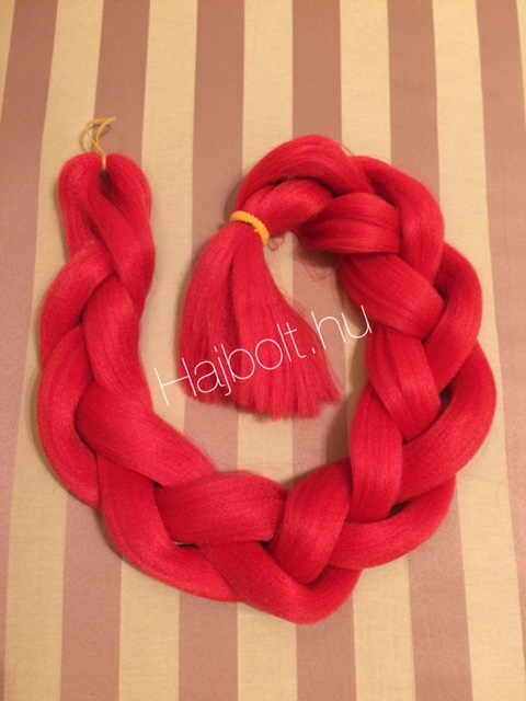 Szintetikus póthaj piros 100gr/60cm