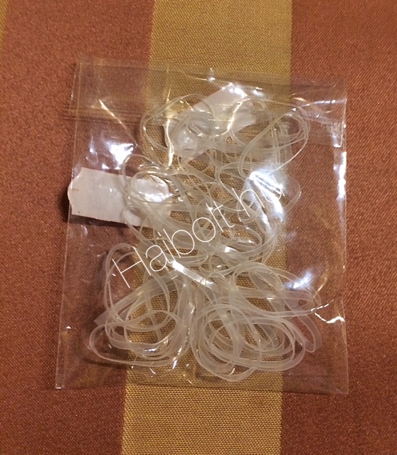 Gumigyűrű hajfelvarráshoz átlátszó 50db