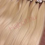 Hamvas platina szőke tape-in (ragasztócsíkos) eredeti haj 50-54 cm/ 1 pár (2db)