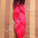 Szintetikus póthaj ombre fekete-pink 100gr/60cm