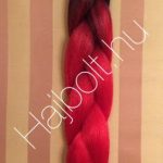 Szintetikus póthaj ombre fekete-piros 100gr/60cm