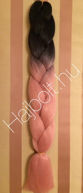 Szintetikus póthaj ombre fekete-mályva 100gr / 60cm