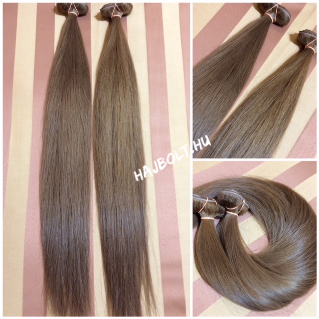 Festett 7-es barna színű tresszelt 100% eredeti emberi haj 50cm/ 10 gr