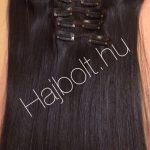 Natúr barna 100% emberi hajból készült csatos haj kb. 110-115 gr 50cm