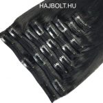 Natúr barna 100% emberi hajból készült csatos haj kb. 105-110 gr 70cm