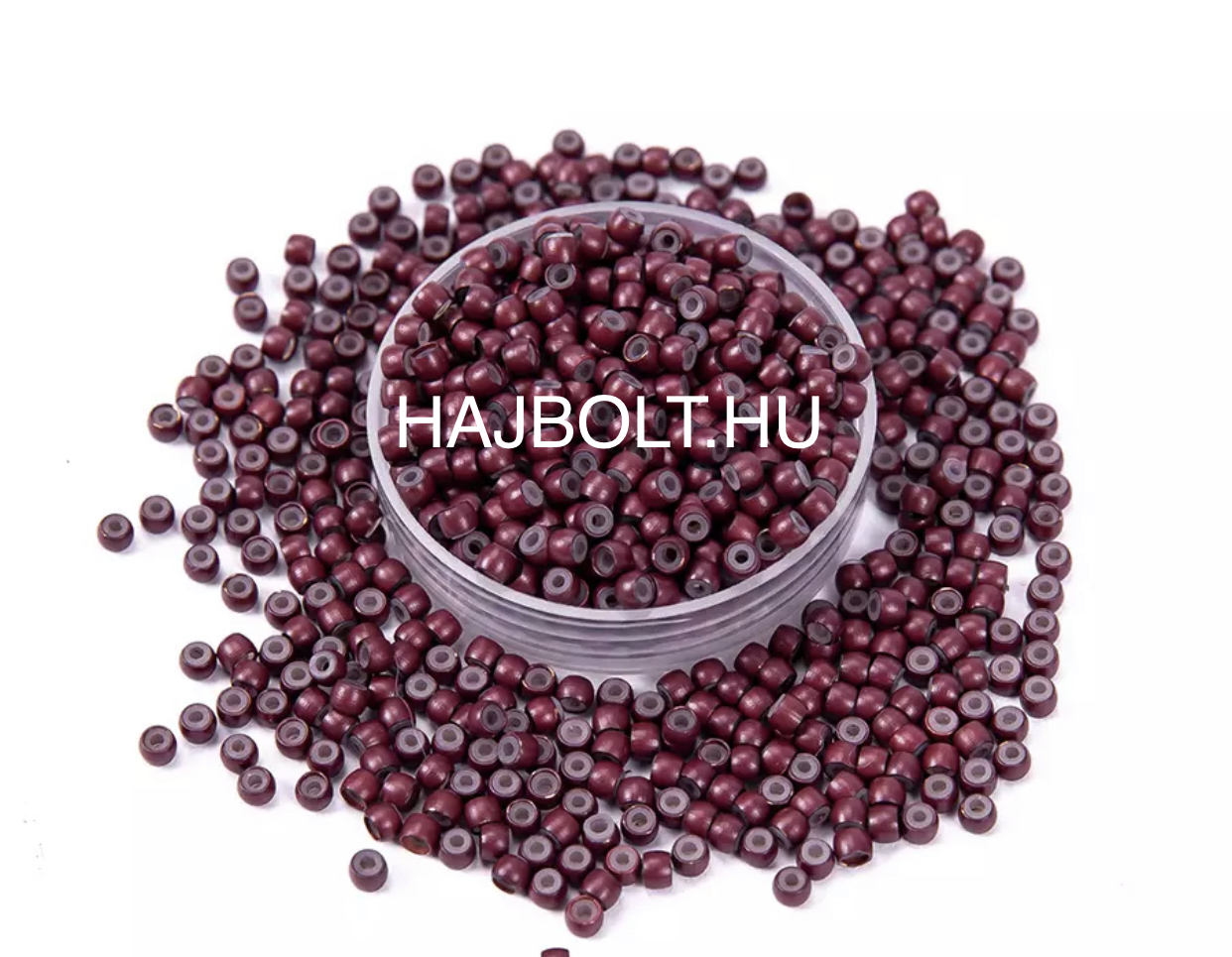 Burgundi szilikonos nano gyűrű 100db (15#)