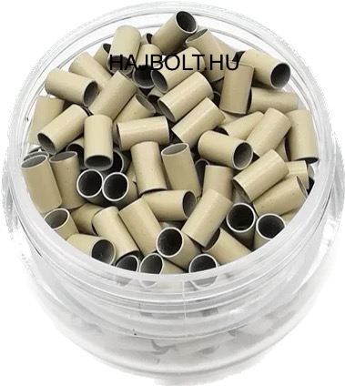 Hamvas szőke réz hüvelygyűrű 100db/3,5mm; 2,8mm