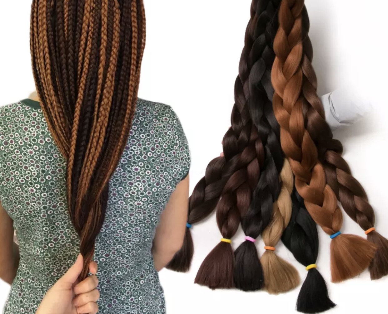 Szintetikus póthaj gesztenyebarna 100gr / 60cm