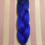 Szintetikus póthaj ombre fekete-királykék 100gr /60cm