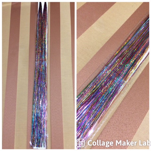 Talmi haj, vegyes színű dísz hajfonáshoz