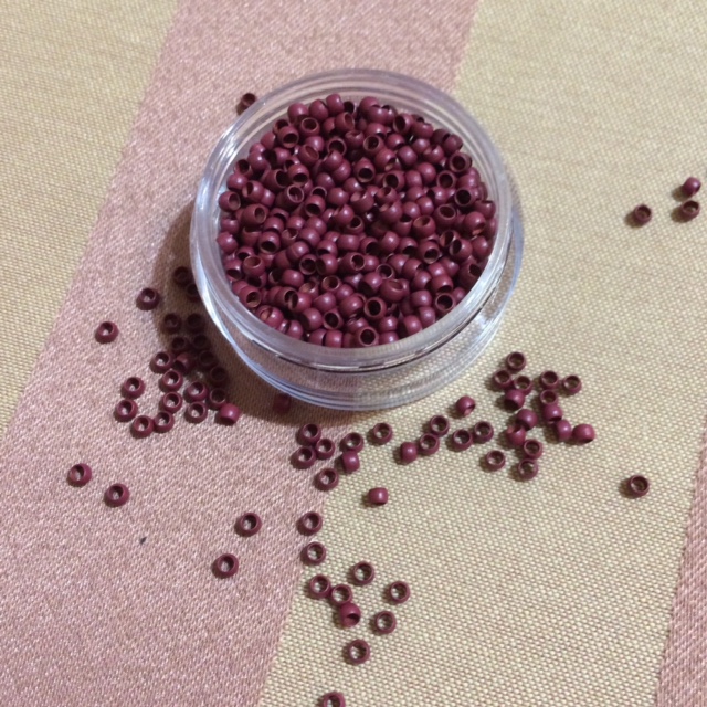 Burgundi szilikon nélküli nano gyűrű 100db (15#)