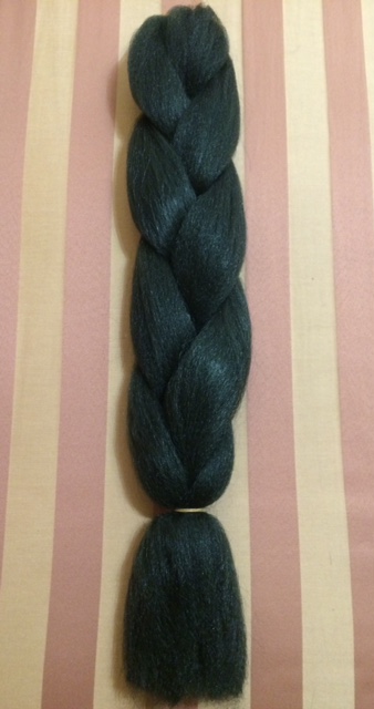 Szintetikus póthaj zöldes-fekete 100gr/60cm