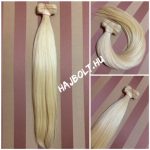 Platina szőke tresszelt 40cm 100% eredeti haj/ 10gr