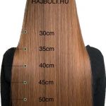 Natúr barna 100% emberi hajból készült csatos haj kb. 105-110 gr 70cm