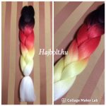 "Napnyugta" színű szintetikus póthaj 100gr/60cm