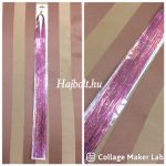 Talmi haj, rózsaszín színű dísz hajfonáshoz