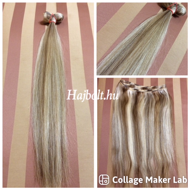 Melírozott tresszelt 60cm 100% eredeti haj/ 10gr