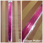 Talmi haj, pink színű dísz hajfonáshoz