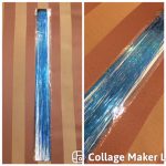 Talmi haj, kék színű dísz hajfonáshoz