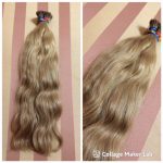 Tincsezett hullámos sötétszőke 50-53cm 100% eredeti emberi haj/ 10gr