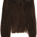 Sötétbarna csatos festett frufru