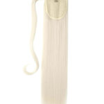 Hamvas(tejfehér) vasalható I. osztályú, egyenes ~55cm szintetikus copf (2)