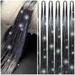 Talmi haj, fekete vegyes színű dísz hajfonáshoz