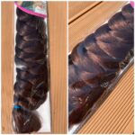 Szintetikus póthaj enyhén vöröses csokoládé barna 33# 120gr/100cm/ 10 db